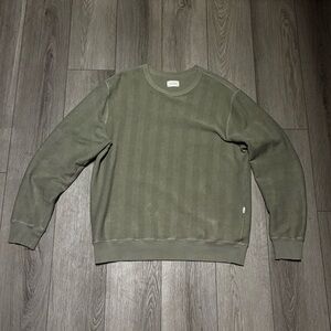 Aime Leon Dore Herringbone Terry Crewneck - Laurel Oak